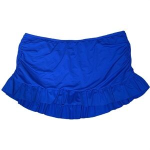 La Blanca Womens Tummy Control Ruffled Skirt Swim Bottom Blue NWT Size 22W